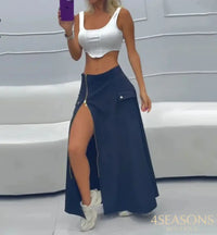 Branco com Azul Marinhi