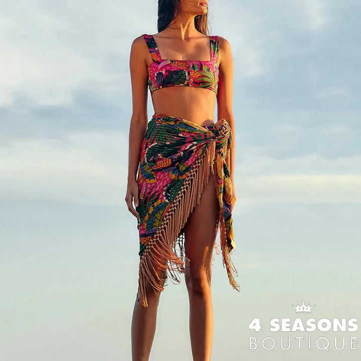 Bíquini Oceania + Pareô Grátis Estampa Exclusiva / P