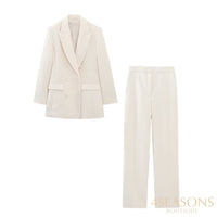 Blazer + Calça - Bege