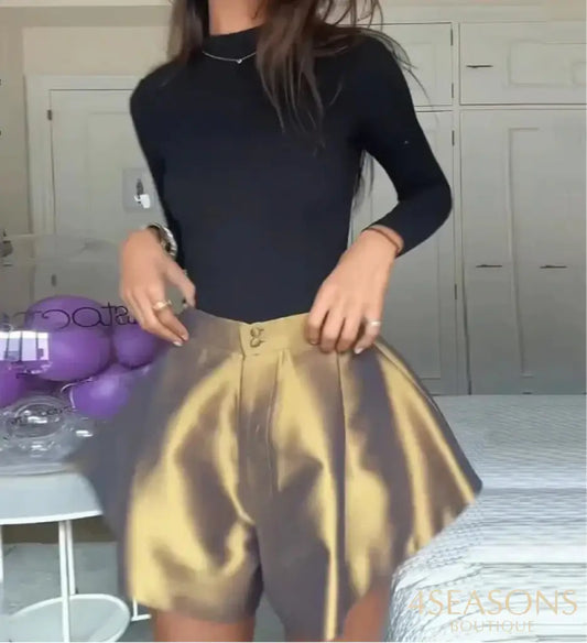 Conjunto Finese Dourado e Preto / PP