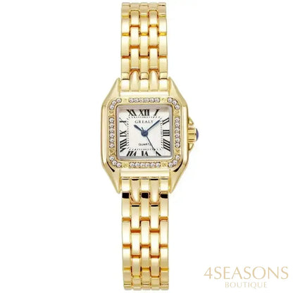 Luxury Women’s Watches Classic Brand Square Ladies Quartz Wristwatches Alloy Strap Business Female Clock Bracelet watch