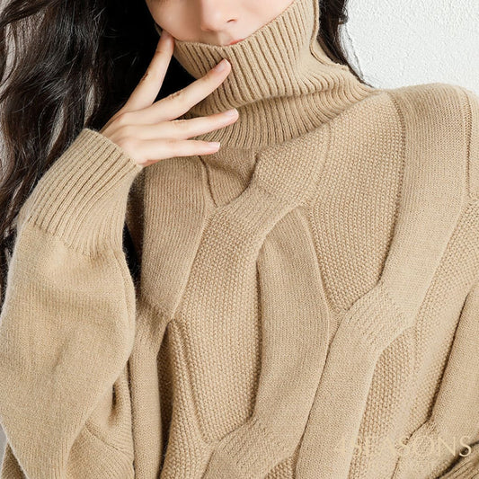 Suéter Margarida Castanho Claro / Tamanho Único